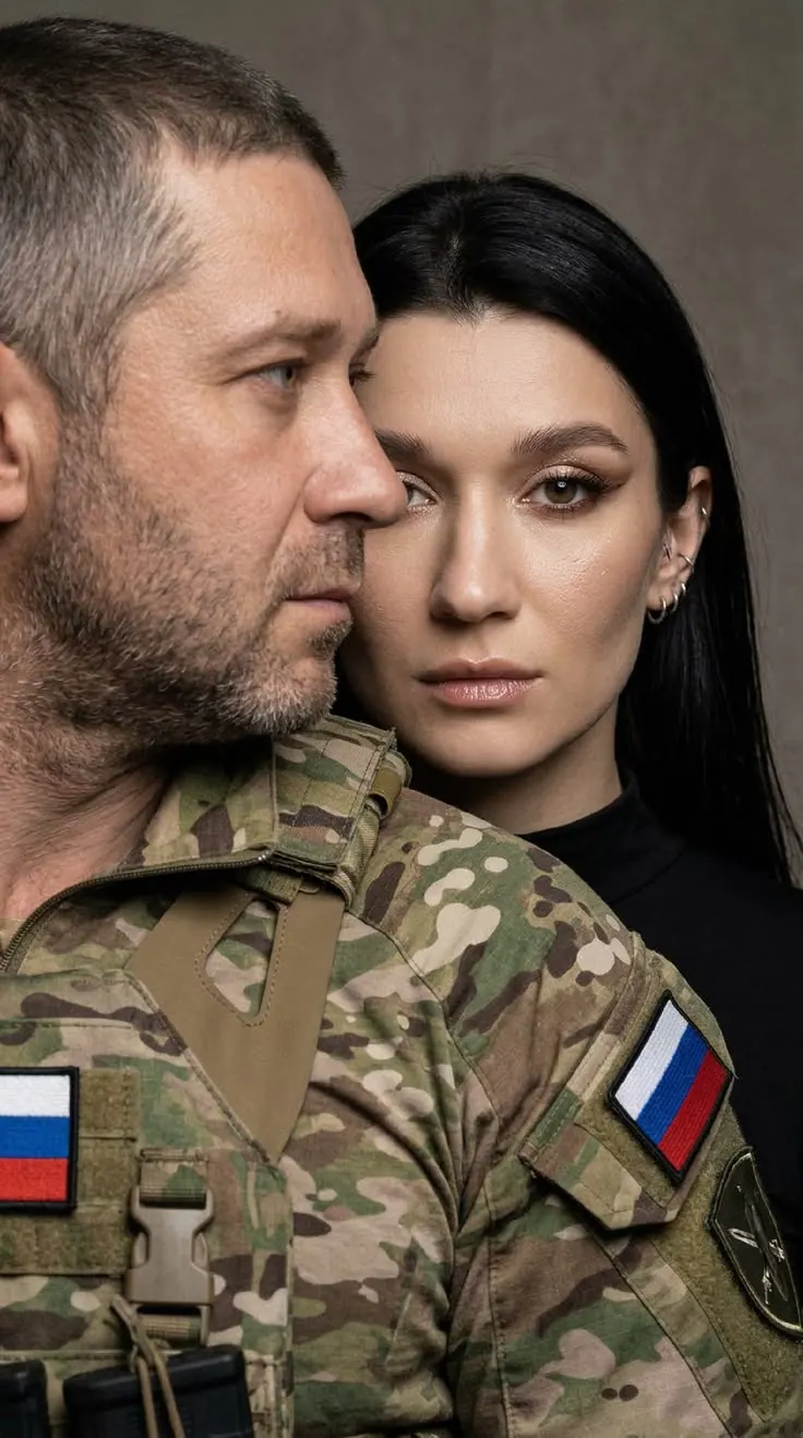 Тёмный фон и строгий парный портрет