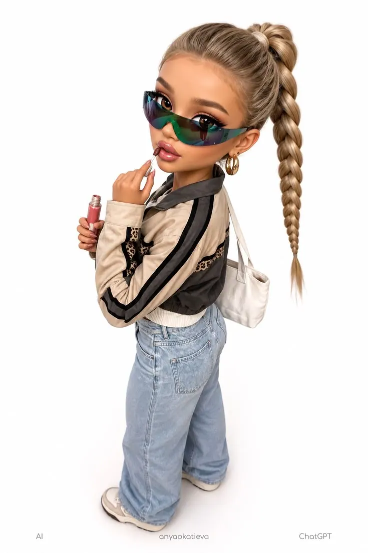 A miniature figure in streetwear and sunglasses — stylised shot